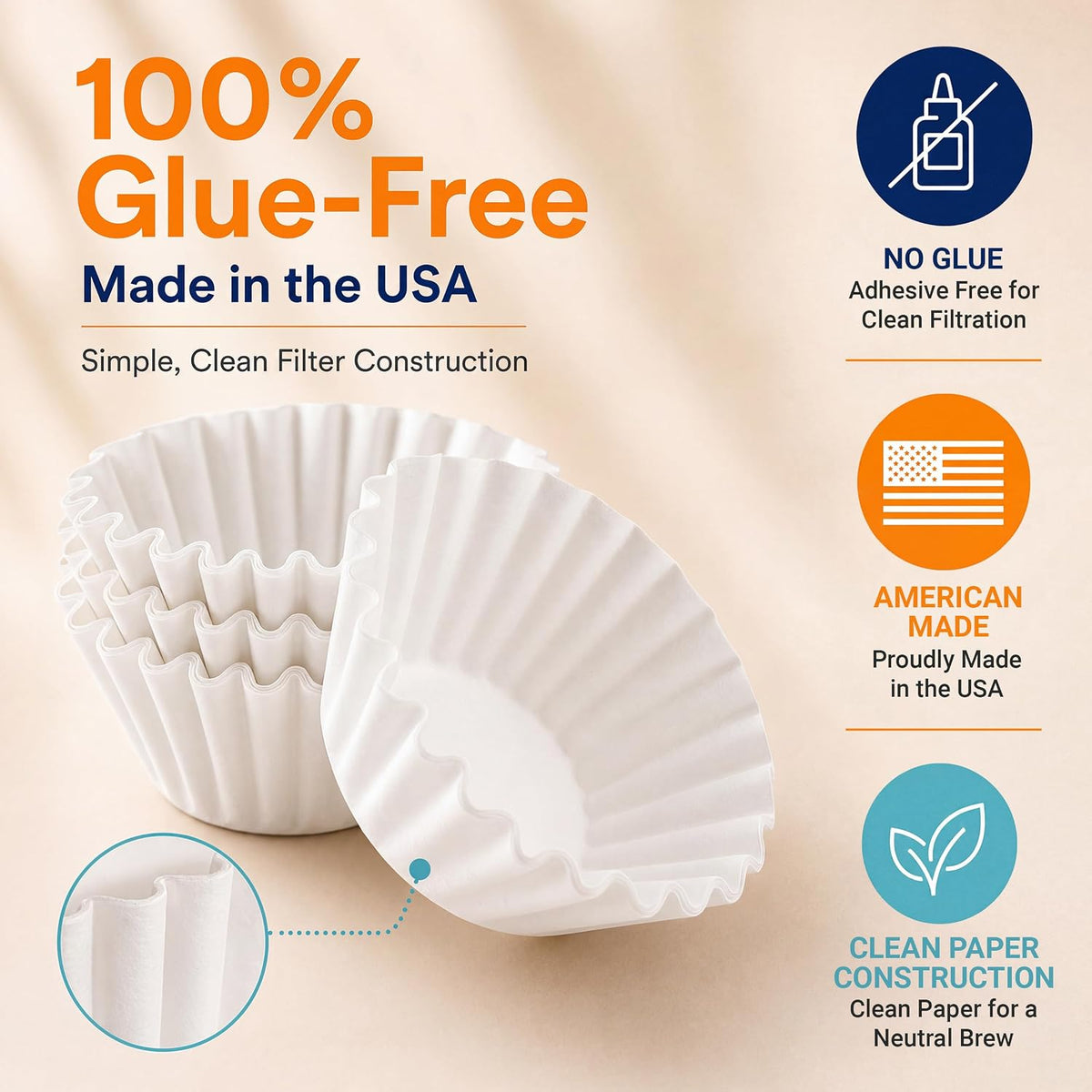 4 Cup Basket Coffee Filters (400, White)