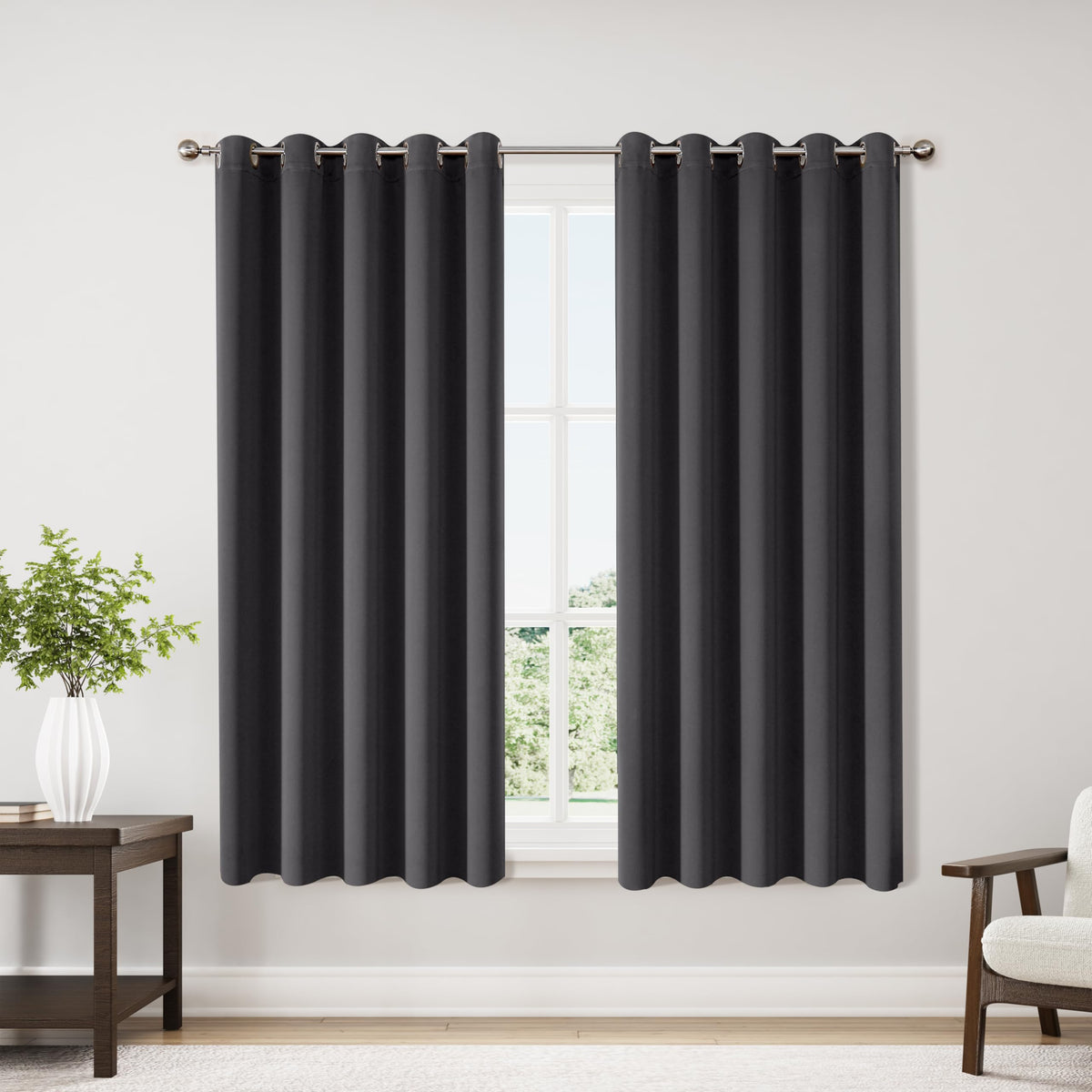 ChrisDowa Small Blackout Curtains for Kitchen & Bedroom 36 Inches Long