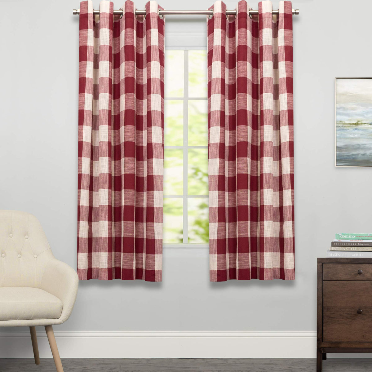 Sweet Home Collection Old World Style Floral Heavy Lace Kitchen Curtain Swag pair Hopewell Cream