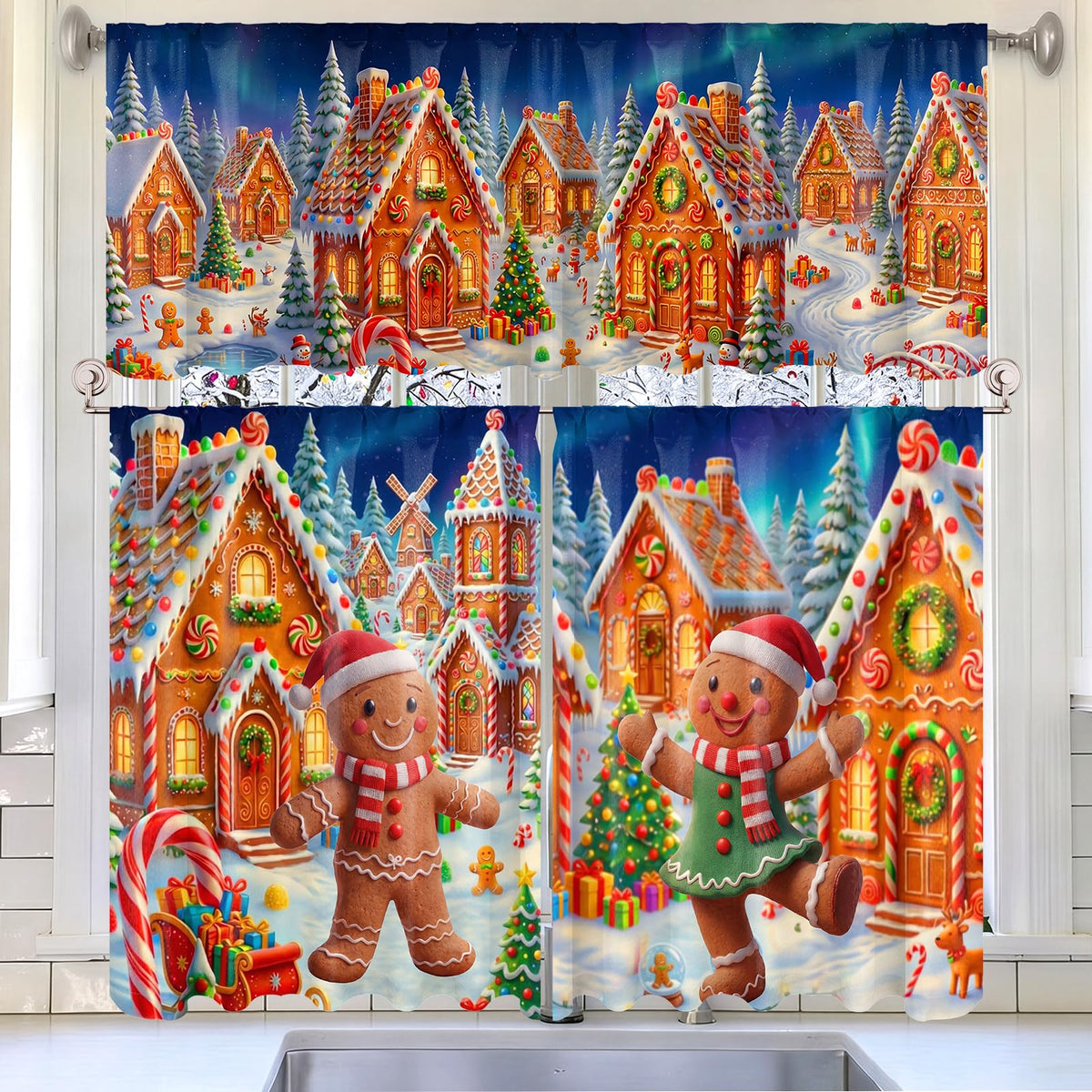 Breling 3 Pcs Sunflower Highland Cow Kitchen Curtains Valances and Tiers Set for Windows Spring Farmhouse Highland Cow Sunflower Curtains Decor for Summer Bedroom Window Decor Party Favor Supplies
