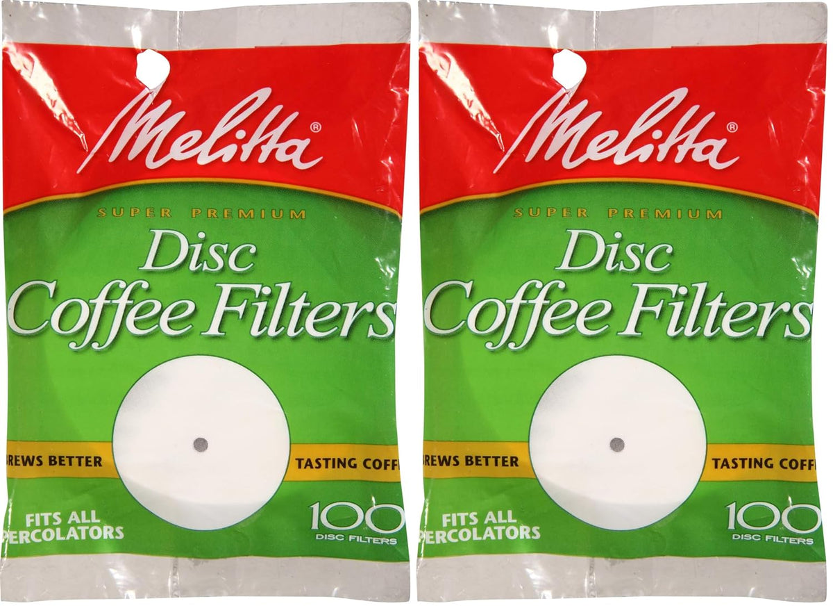 Melitta Disc Coffee Filters for Percolators, White, 3.5-Inch, 100 Count (Pack of 24) 2400 Total Filters Count