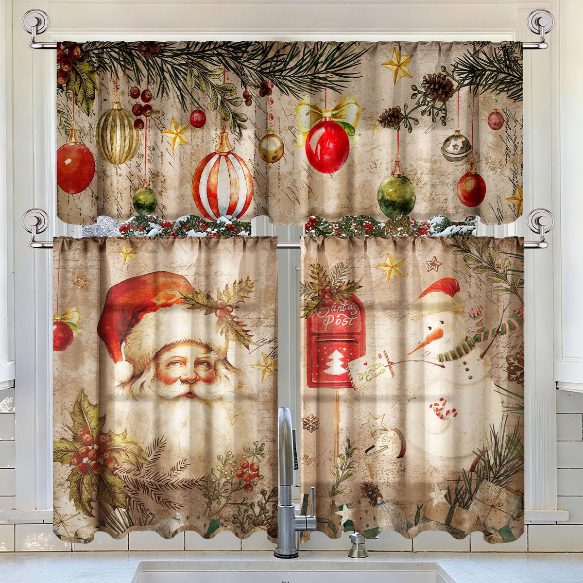 Breling 3 Pcs Sunflower Highland Cow Kitchen Curtains Valances and Tiers Set for Windows Spring Farmhouse Highland Cow Sunflower Curtains Decor for Summer Bedroom Window Decor Party Favor Supplies