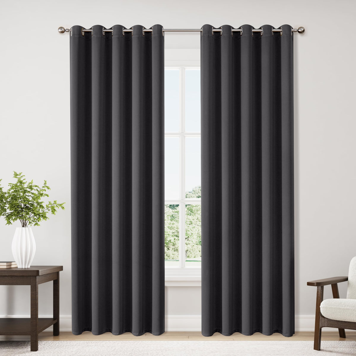 ChrisDowa Small Blackout Curtains for Kitchen & Bedroom 36 Inches Long