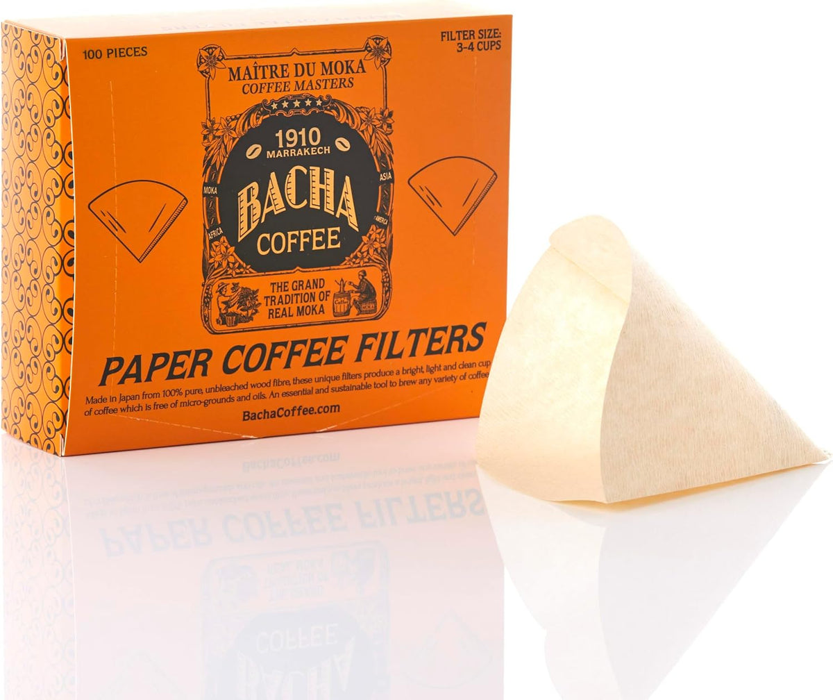 Bacha Coffee Paper Coffee Filters - Large, 100 Count (3-4 Cups)