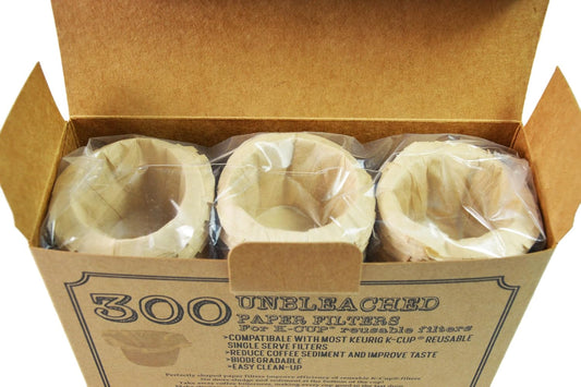 K Cup Paper Filters Disposable for Reusable Coffee Pods, 300 Count