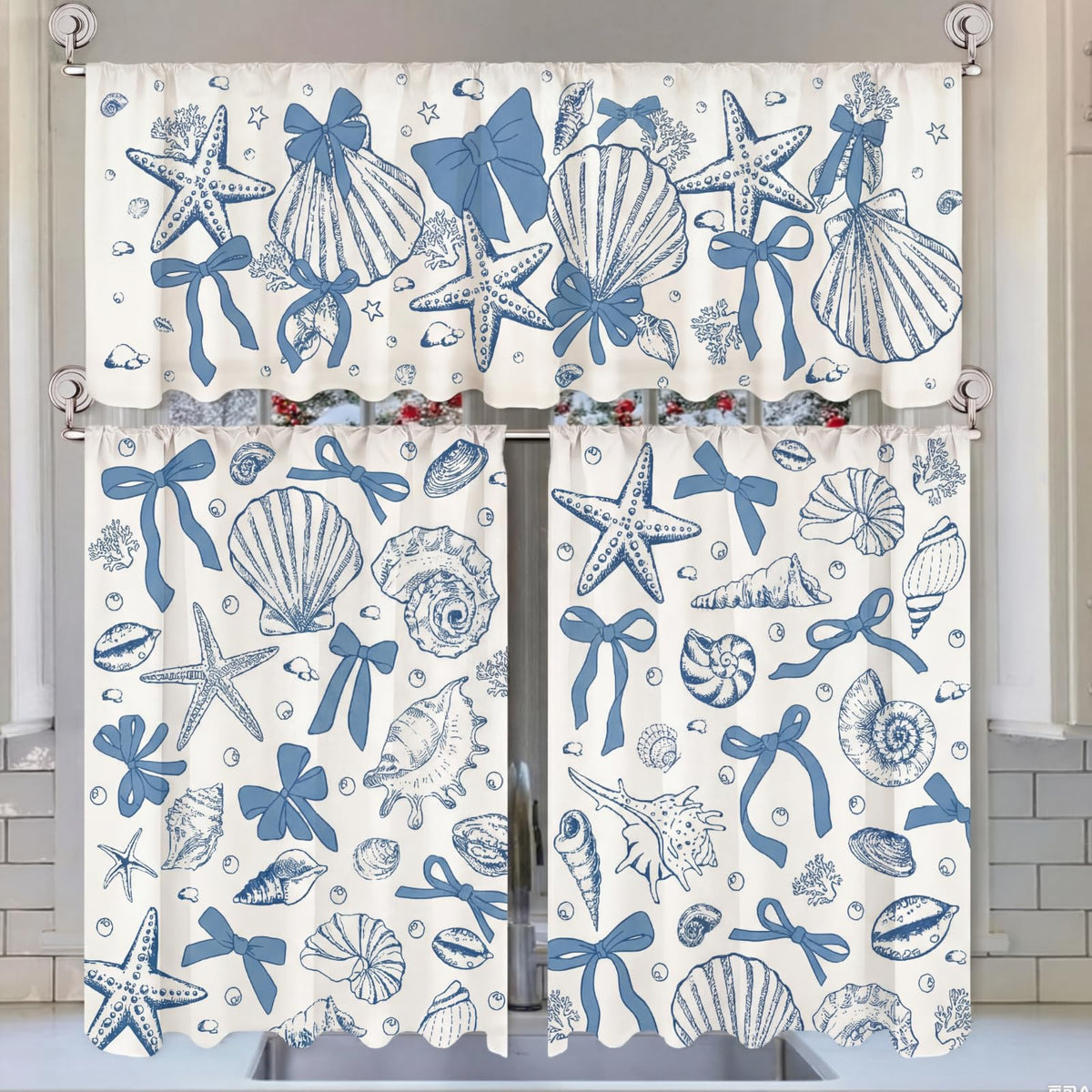 Breling 3 Pcs Sunflower Highland Cow Kitchen Curtains Valances and Tiers Set for Windows Spring Farmhouse Highland Cow Sunflower Curtains Decor for Summer Bedroom Window Decor Party Favor Supplies