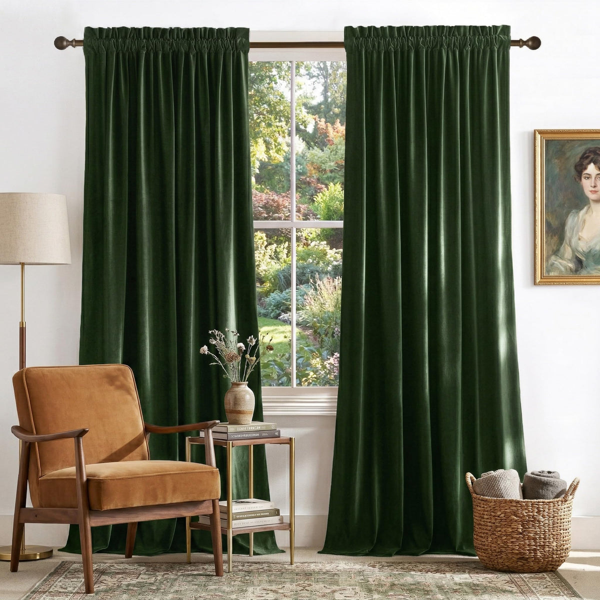 NICETOWN Black Out Velvet Curtains 63 inches Long for Kitchen