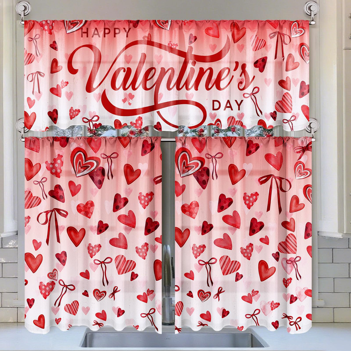 Breling 3 Pcs Sunflower Highland Cow Kitchen Curtains Valances and Tiers Set for Windows Spring Farmhouse Highland Cow Sunflower Curtains Decor for Summer Bedroom Window Decor Party Favor Supplies