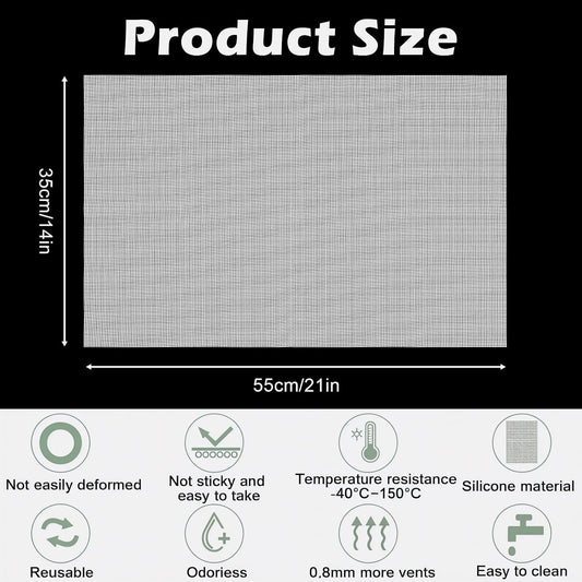 16 Pcs Silicone Dehydrator Sheets 21 x 14 Inch Non Stick Silicone Mesh Reusable Dehydrator Tray Liner Fruit Dryer Mats for food fruit Freeze Dryer