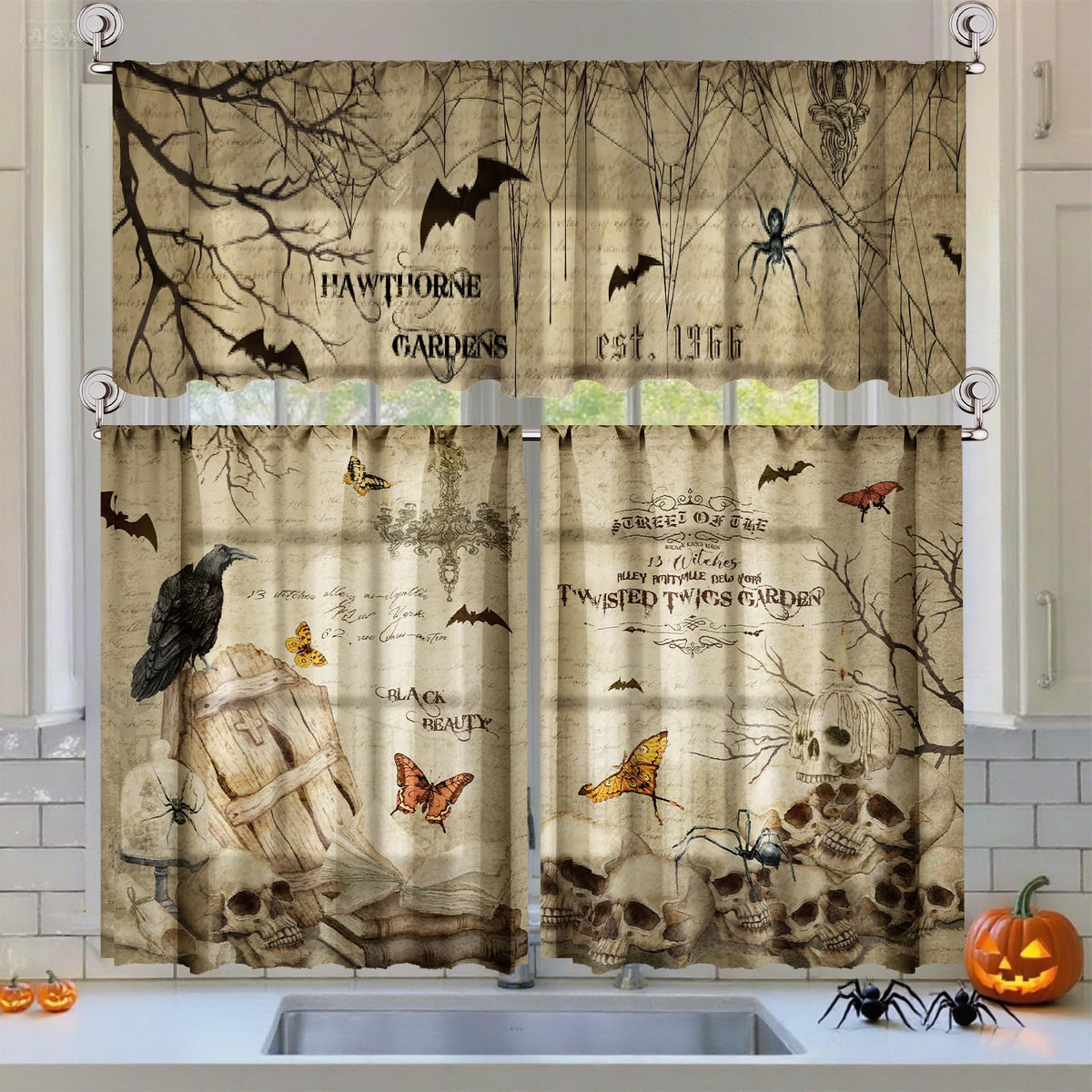 Breling 3 Pcs Sunflower Highland Cow Kitchen Curtains Valances and Tiers Set for Windows Spring Farmhouse Highland Cow Sunflower Curtains Decor for Summer Bedroom Window Decor Party Favor Supplies