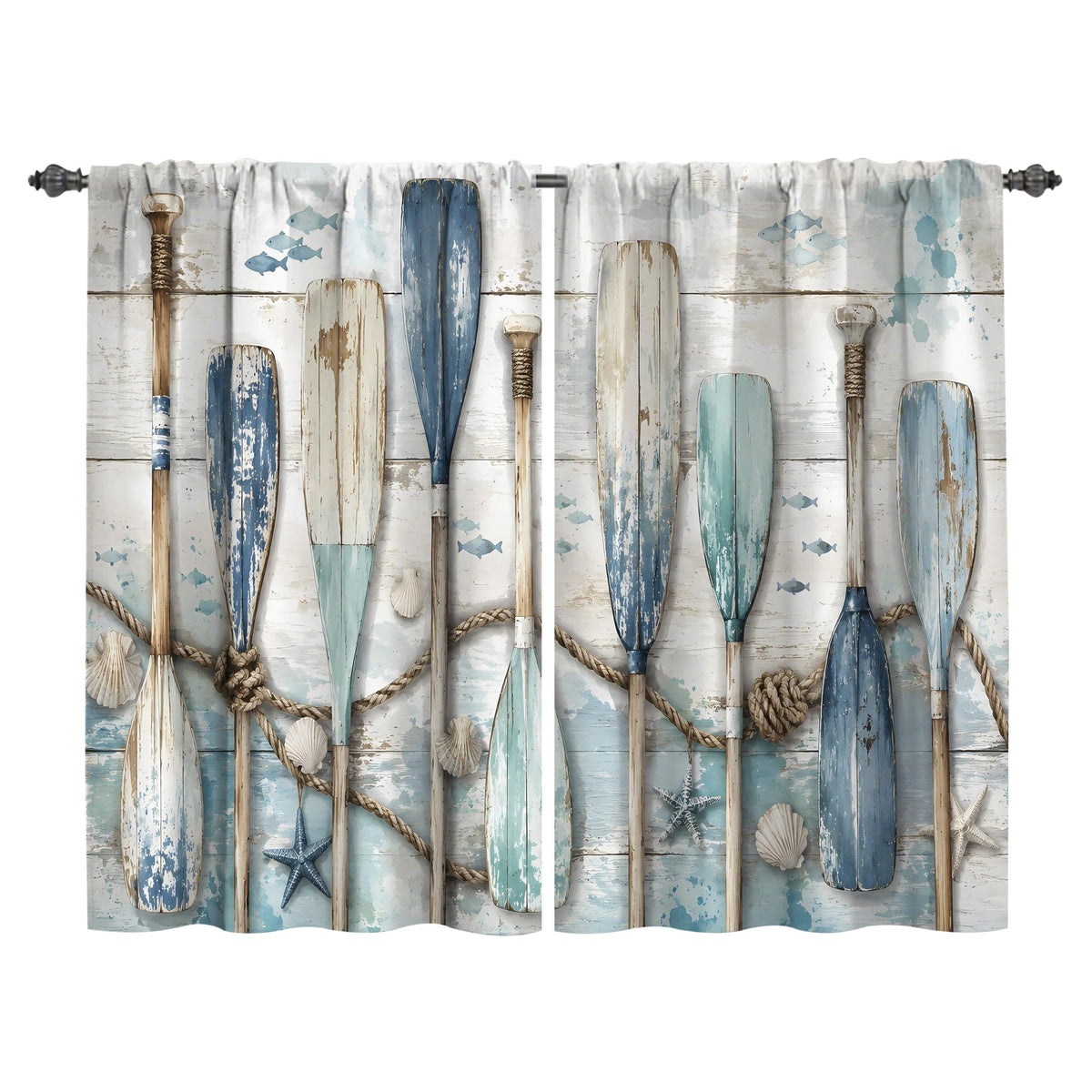 Mushroom Kitchen Curtains Window Drapes Tiers 2 Panels 28"x36"