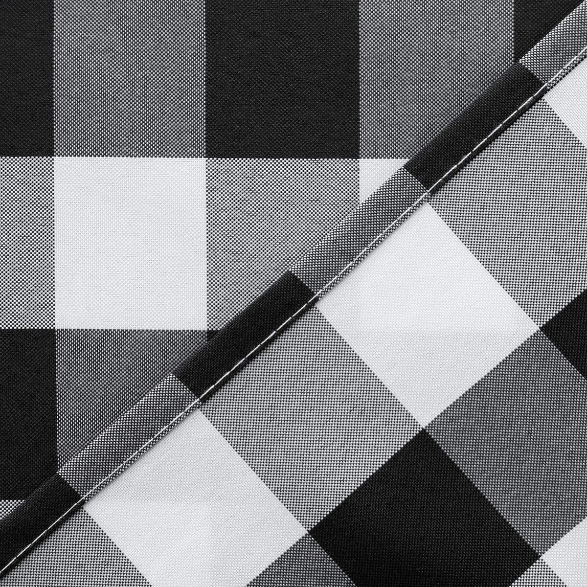 Hiasan 3 Piece Semi Sheer Curtains, Black and White