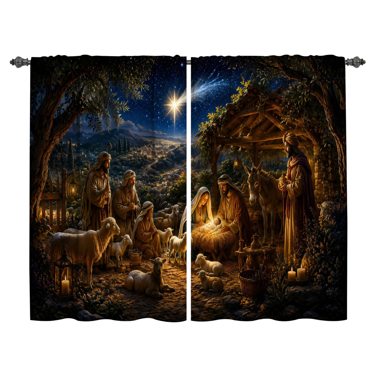 Mushroom Kitchen Curtains Window Drapes Tiers 2 Panels 28"x36"