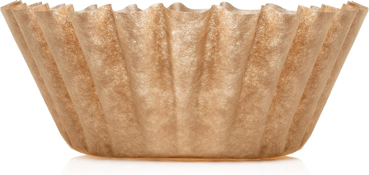 Coffee Filters - Natural Unbleached Brown Biodegradable - Large Basket - 9.75" Flattened Diameter - 4.25" Diameter Base - by California Containers (200 Count)