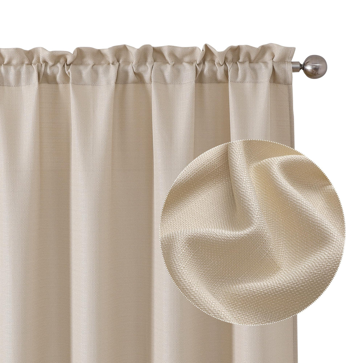 Chyhomenyc 2 Panels White Kitchen Curtains 36 Inch Length Tier Curtain