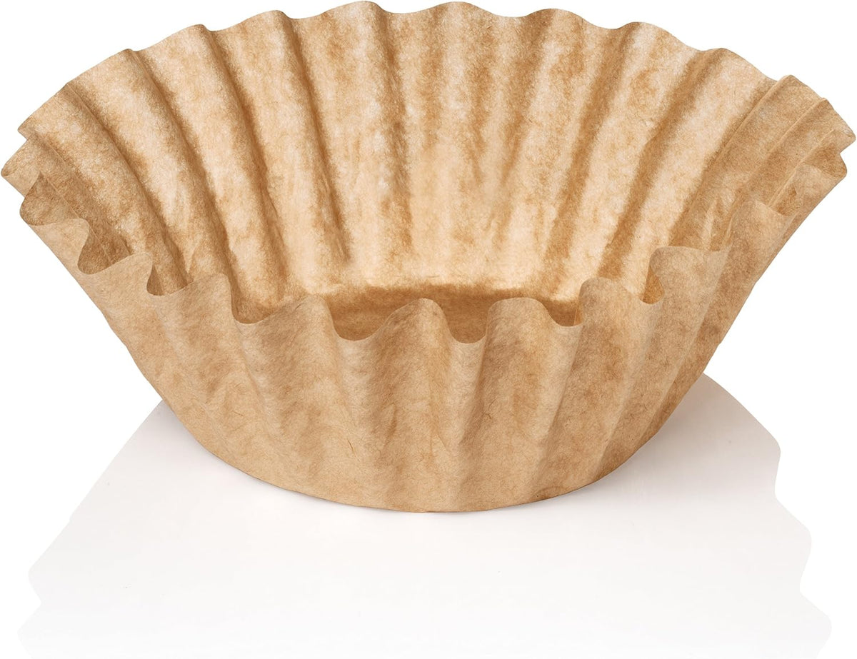 Coffee Filters - Natural Unbleached Brown Biodegradable - Large Basket - 9.75" Flattened Diameter - 4.25" Diameter Base - by California Containers (200 Count)