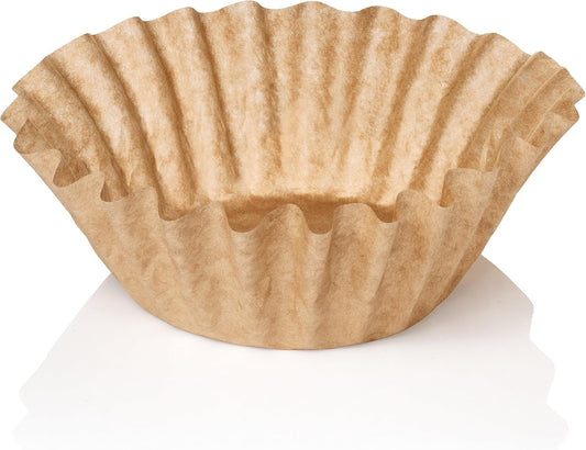 Coffee Filters - Natural Unbleached Brown Biodegradable - Large Basket - 9.75" Flattened Diameter - 4.25" Diameter Base - by California Containers (200 Count)