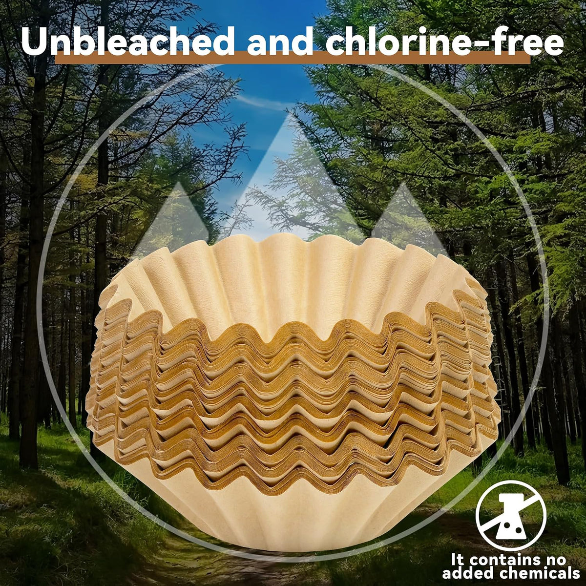 200 Pcs Disposable Large Coffee Filters for Breville Coffee Maker 12-Cup