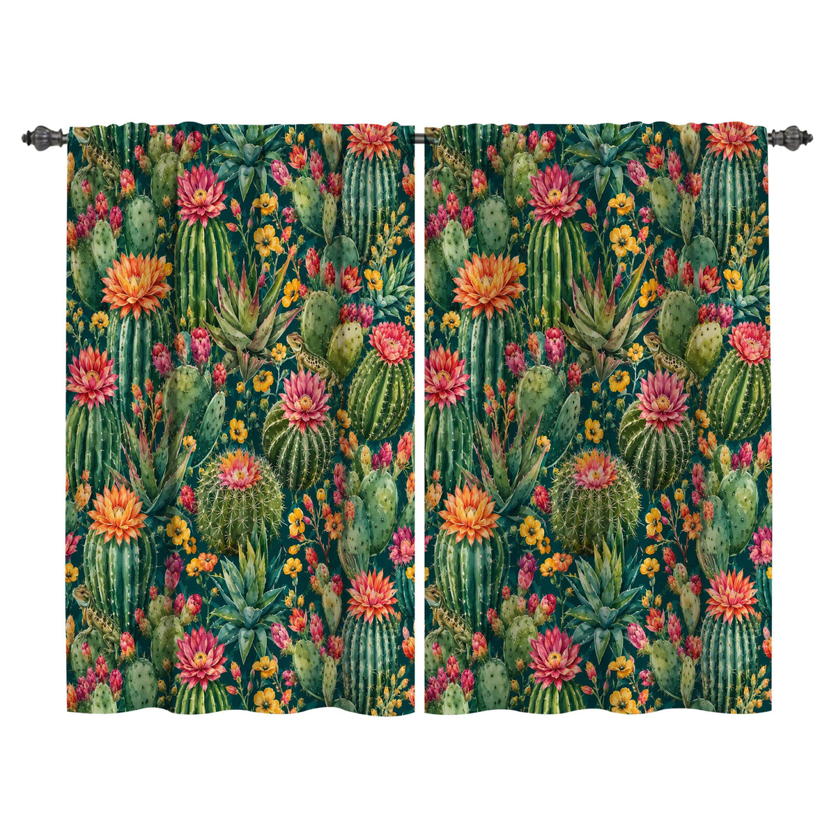 Mushroom Kitchen Curtains Window Drapes Tiers 2 Panels 28"x36"
