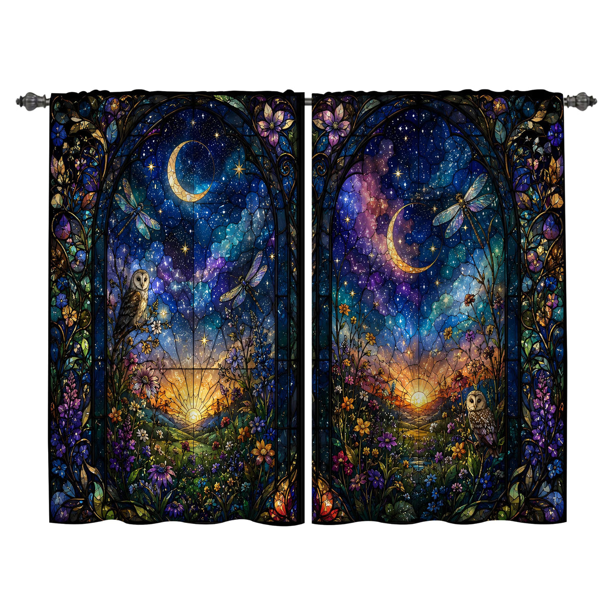 Mushroom Kitchen Curtains Window Drapes Tiers 2 Panels 28"x36"