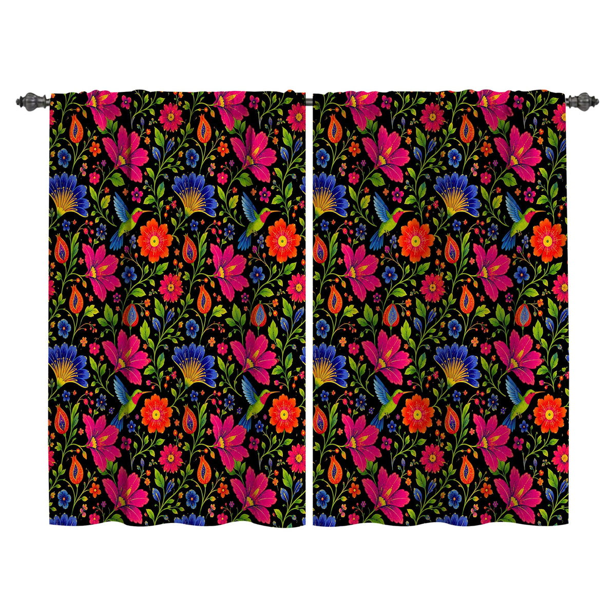 Mushroom Kitchen Curtains Window Drapes Tiers 2 Panels 28"x36"